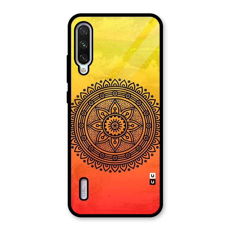 Beautiful Circle Art Glass Back Case for Mi A3