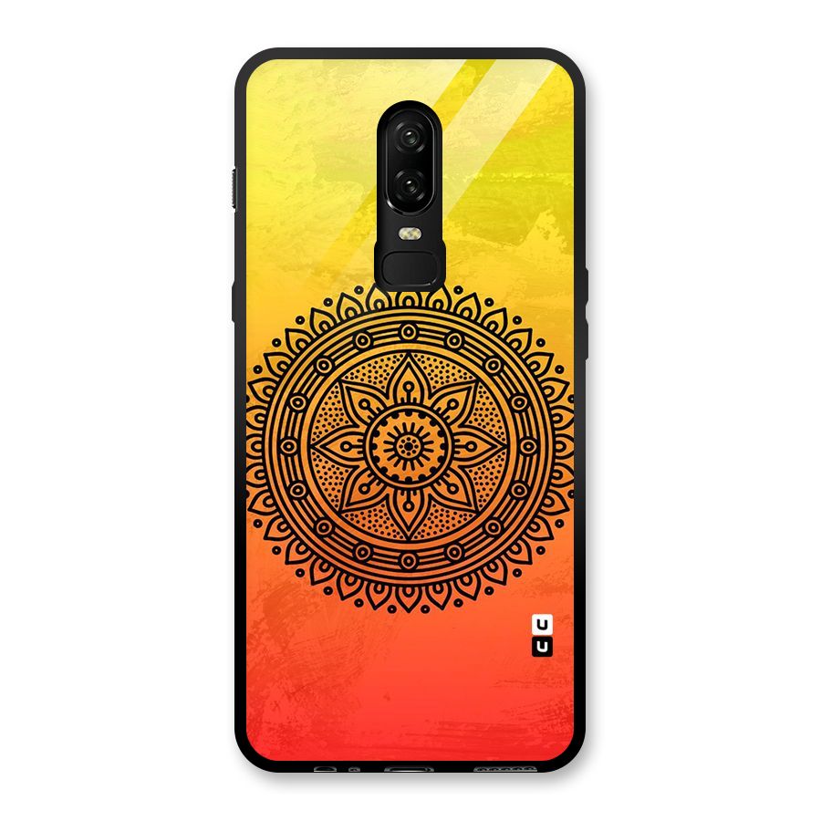 Beautiful Circle Art Glass Back Case for OnePlus 6