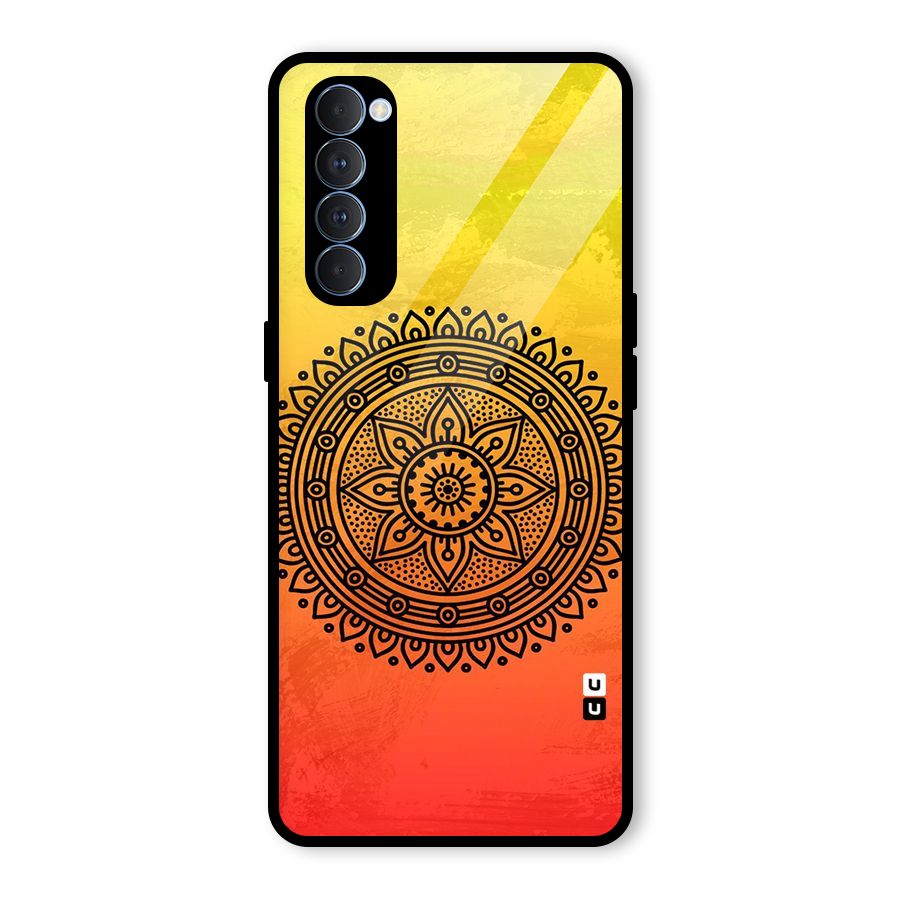 Beautiful Circle Art Glass Back Case for Oppo Reno4 Pro