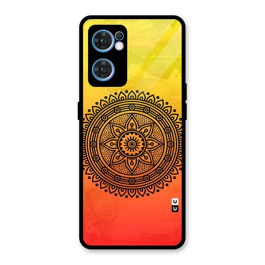 Beautiful Circle Art Glass Back Case for Oppo Reno7 5G