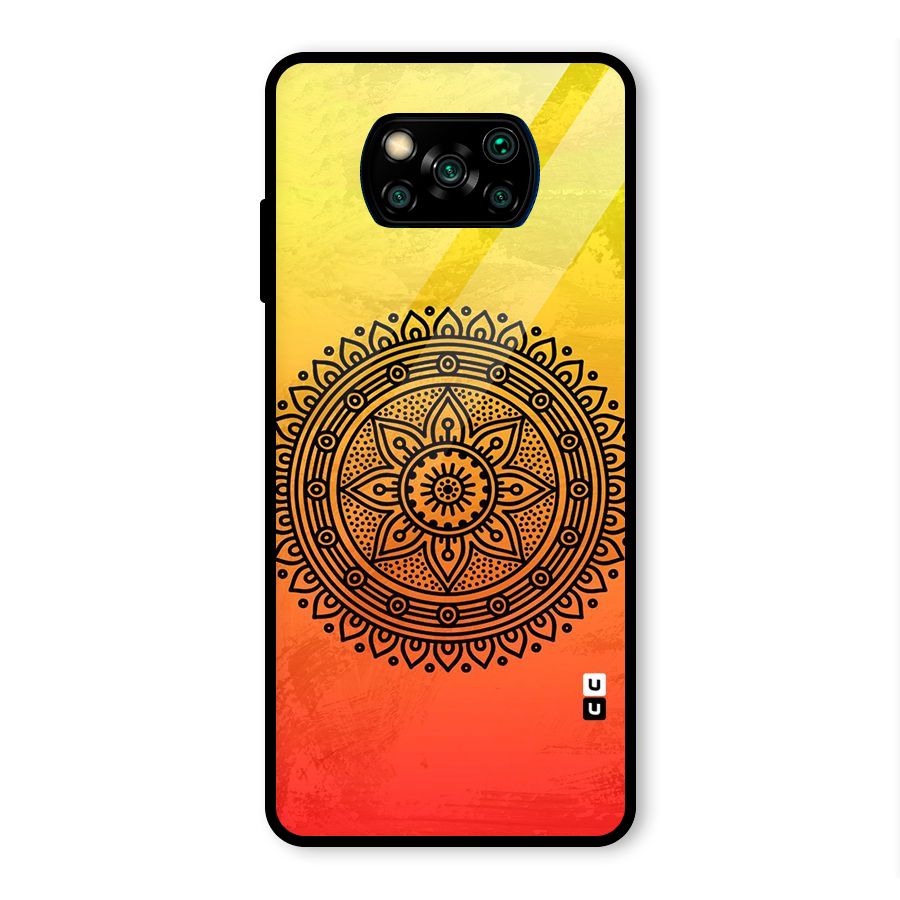Beautiful Circle Art Glass Back Case for Poco X3 Pro