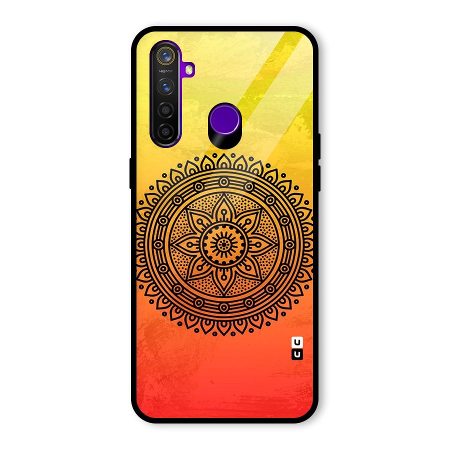 Beautiful Circle Art Glass Back Case for Realme 5 Pro
