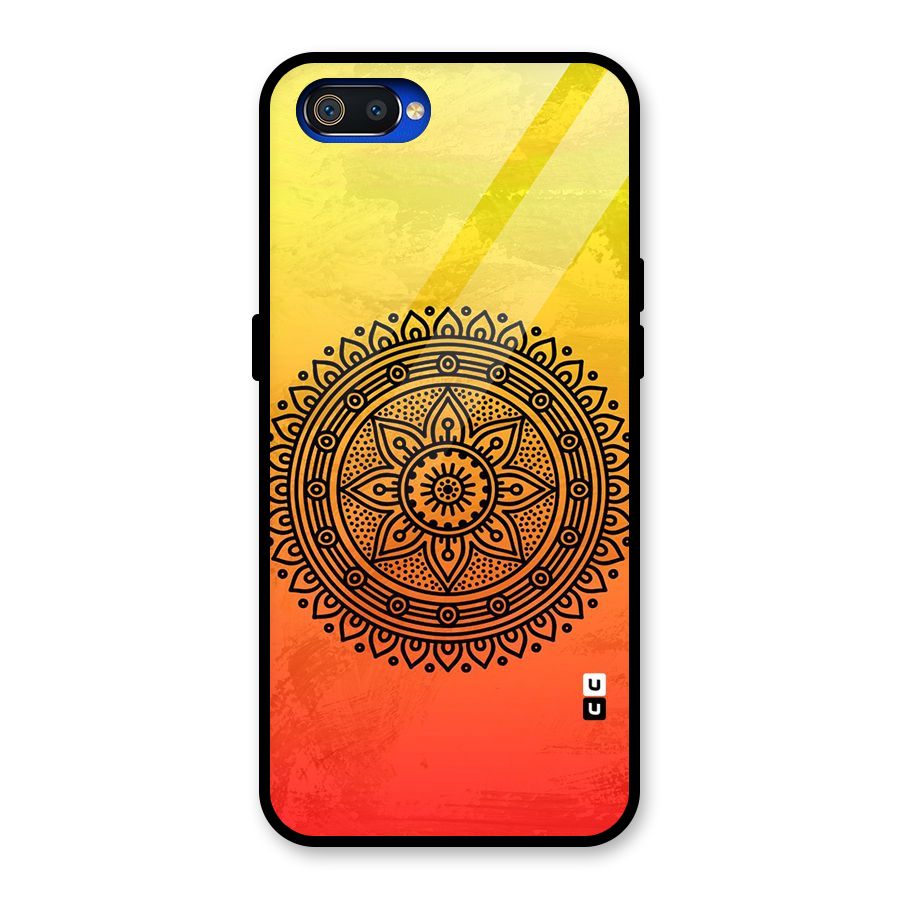 Beautiful Circle Art Glass Back Case for Realme C2