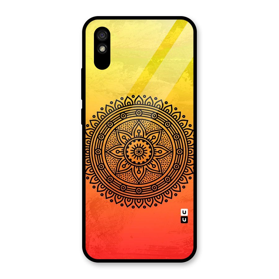 Beautiful Circle Art Glass Back Case for Redmi 9A