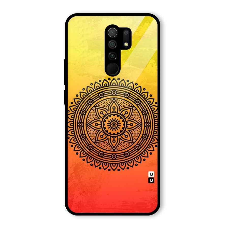 Beautiful Circle Art Glass Back Case for Redmi 9 Prime