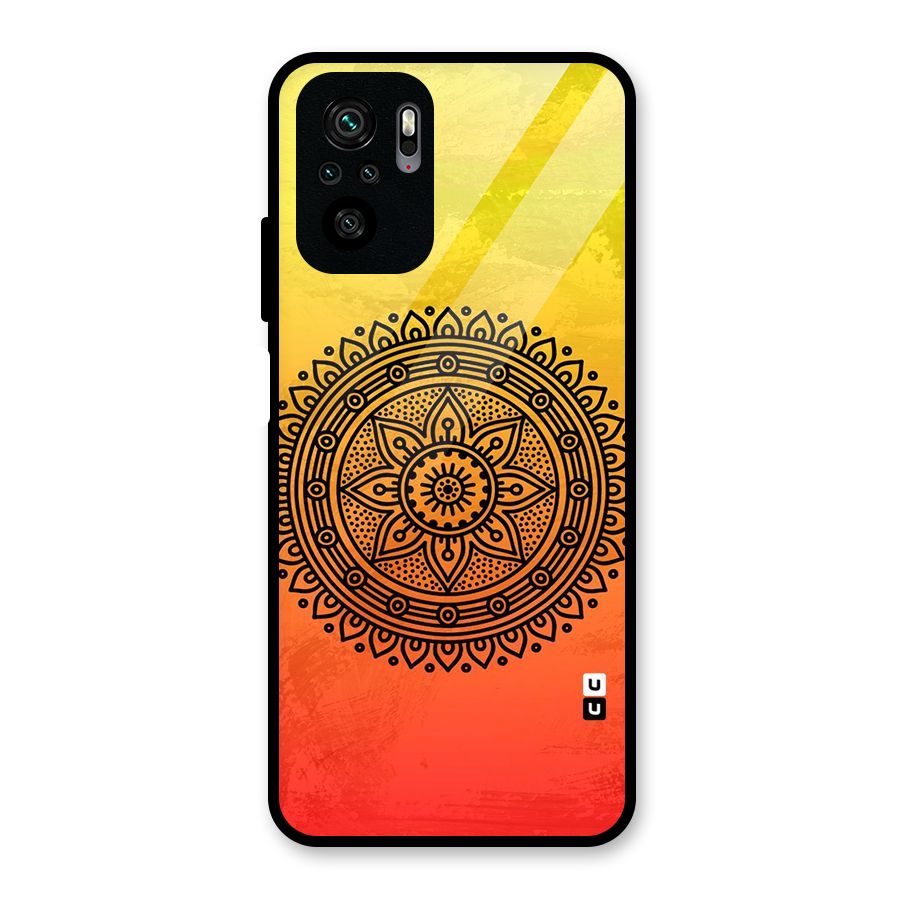 Beautiful Circle Art Glass Back Case for Redmi Note 10S