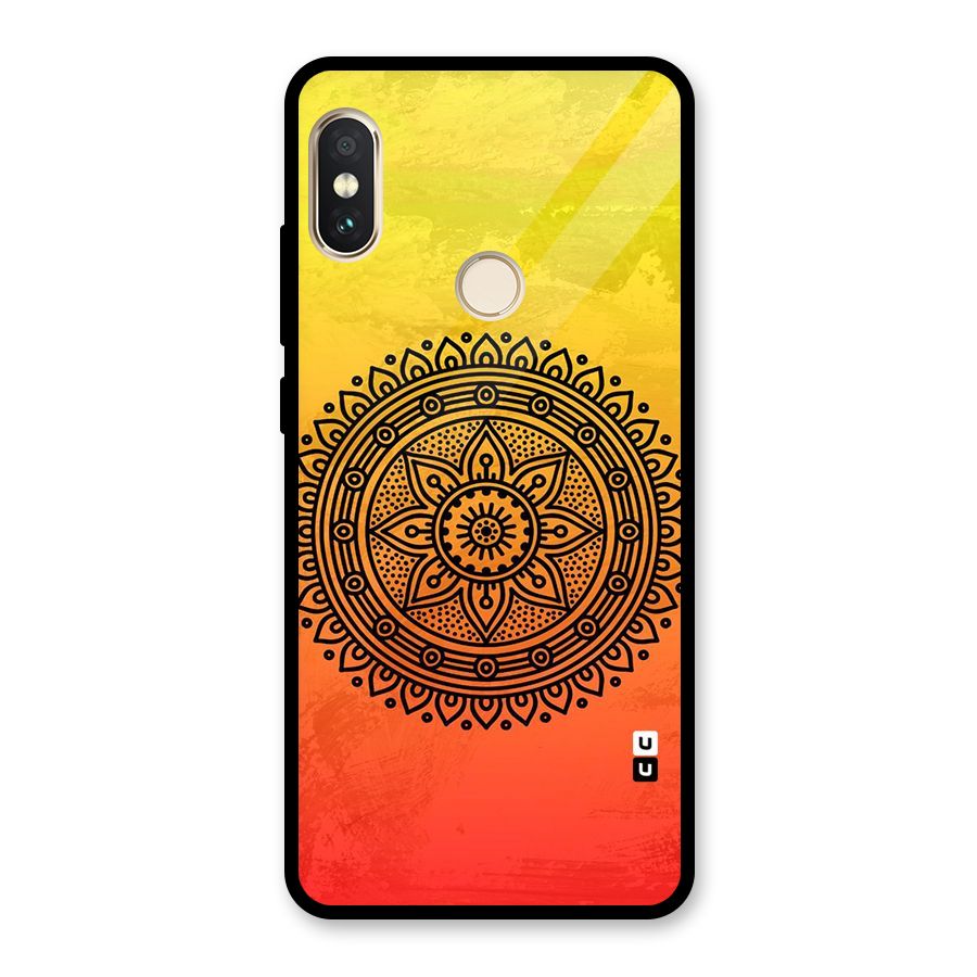 Beautiful Circle Art Glass Back Case for Redmi Note 5 Pro