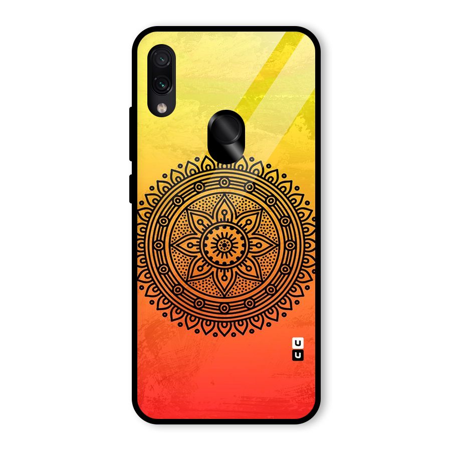 Beautiful Circle Art Glass Back Case for Redmi Note 7
