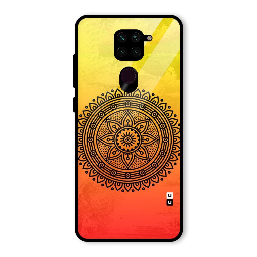 Beautiful Circle Art Glass Back Case for Redmi Note 9