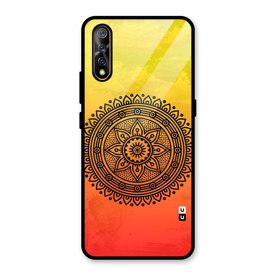Beautiful Circle Art Glass Back Case for Vivo S1