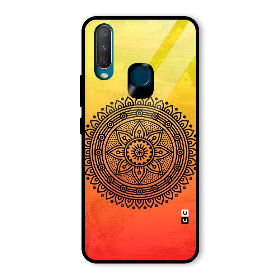 Beautiful Circle Art Glass Back Case for Vivo U10