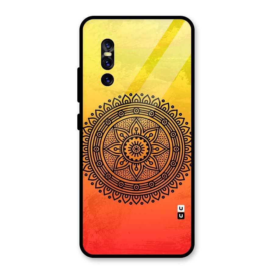Beautiful Circle Art Glass Back Case for Vivo V15 Pro