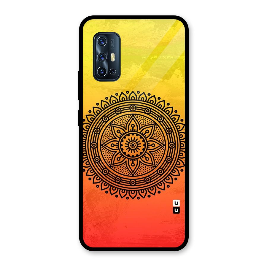 Beautiful Circle Art Glass Back Case for Vivo V17
