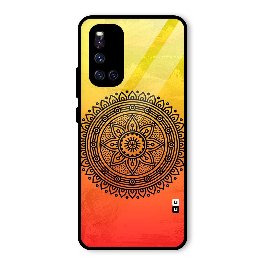 Beautiful Circle Art Glass Back Case for Vivo V19