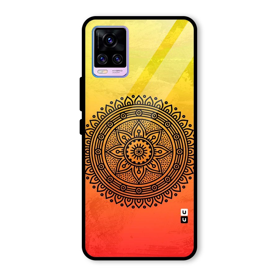Beautiful Circle Art Glass Back Case for Vivo V20 Pro