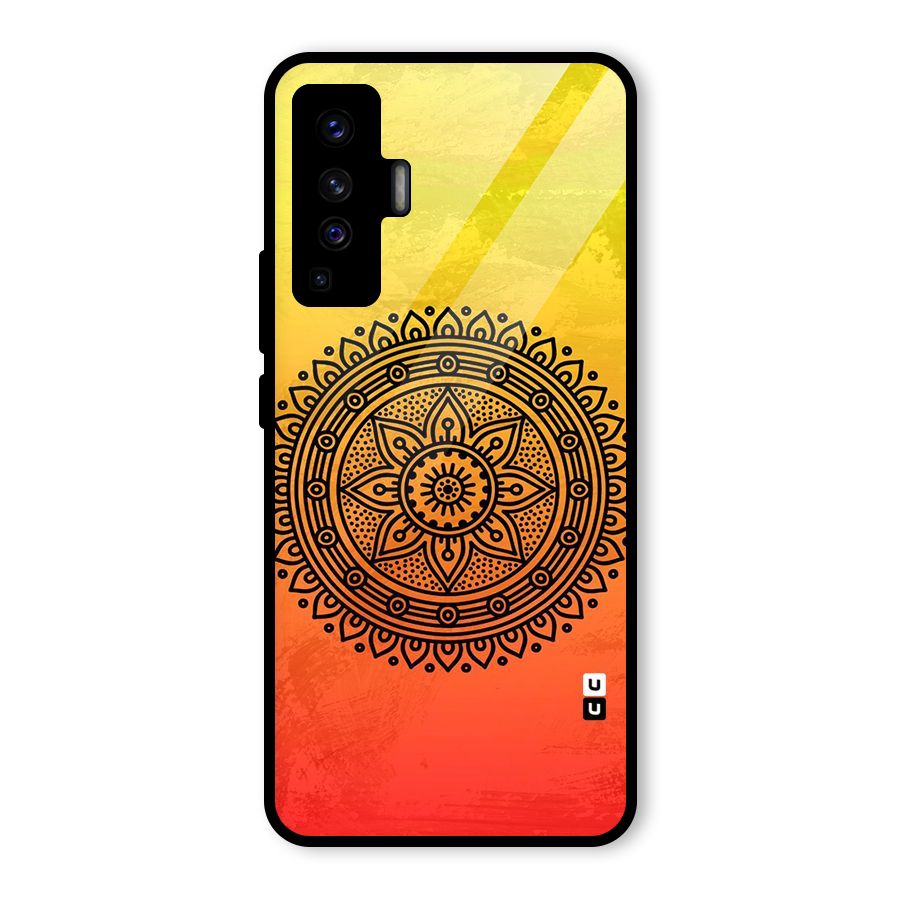 Beautiful Circle Art Glass Back Case for Vivo X50