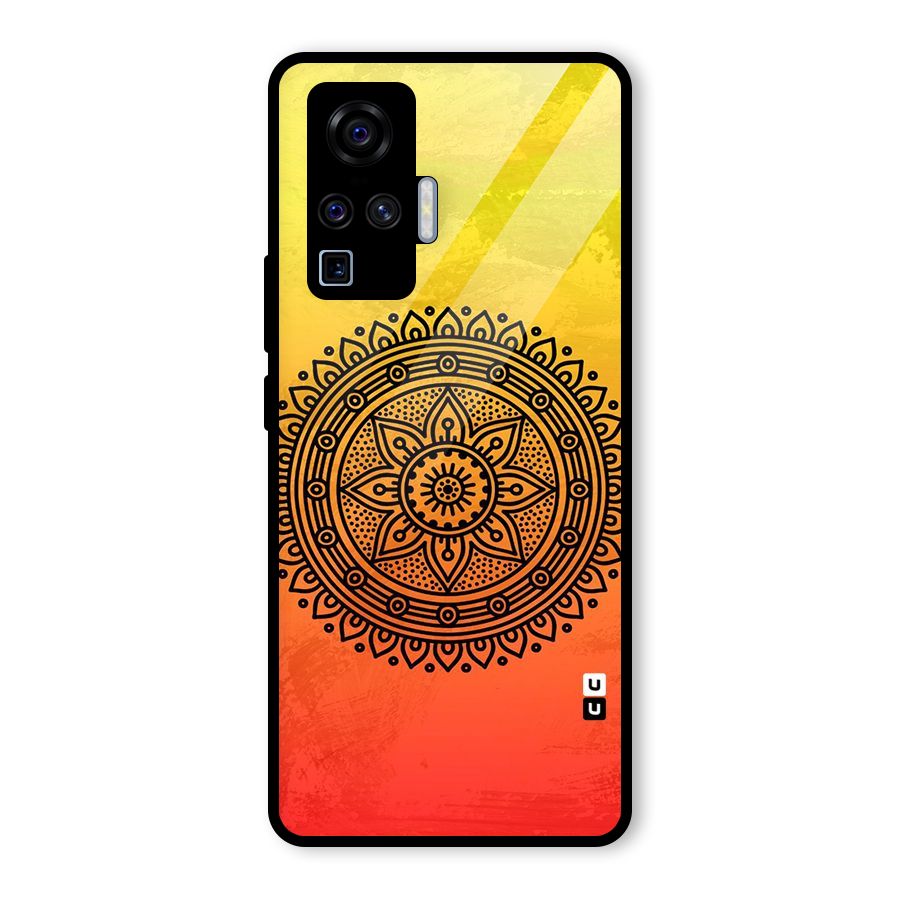Beautiful Circle Art Glass Back Case for Vivo X50 Pro