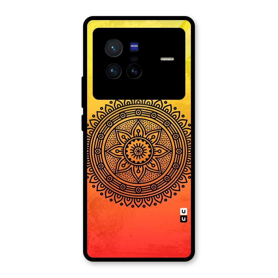 Beautiful Circle Art Glass Back Case for Vivo X80