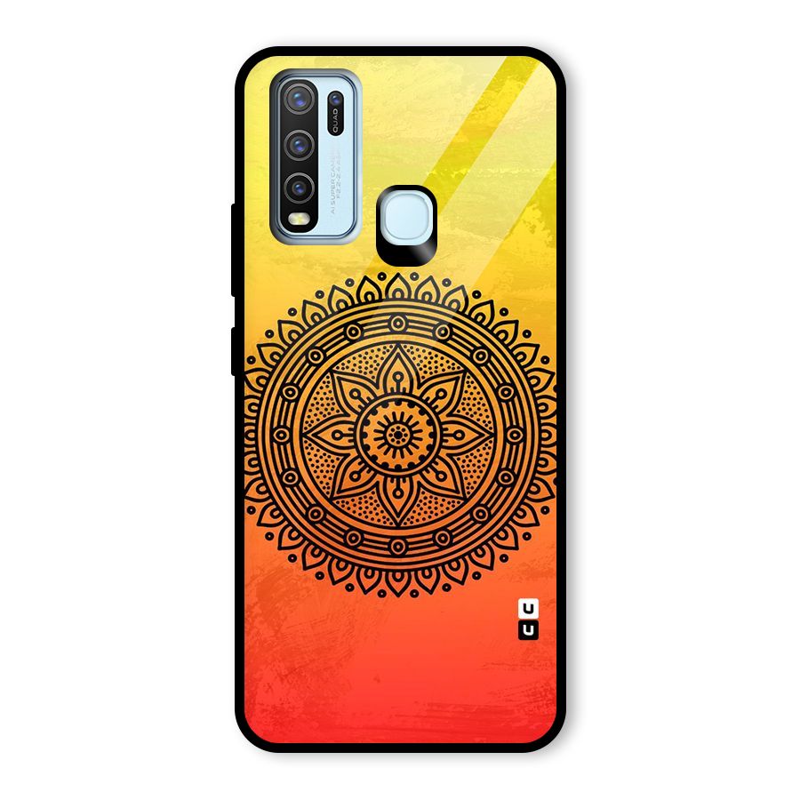 Beautiful Circle Art Glass Back Case for Vivo Y30