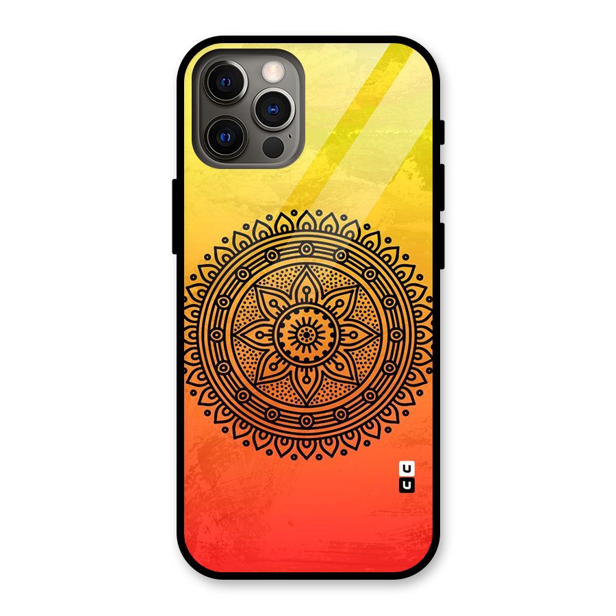 Beautiful Circle Art Glass Back Case for iPhone 12 Pro