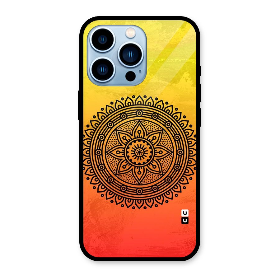Beautiful Circle Art Glass Back Case for iPhone 13 Pro