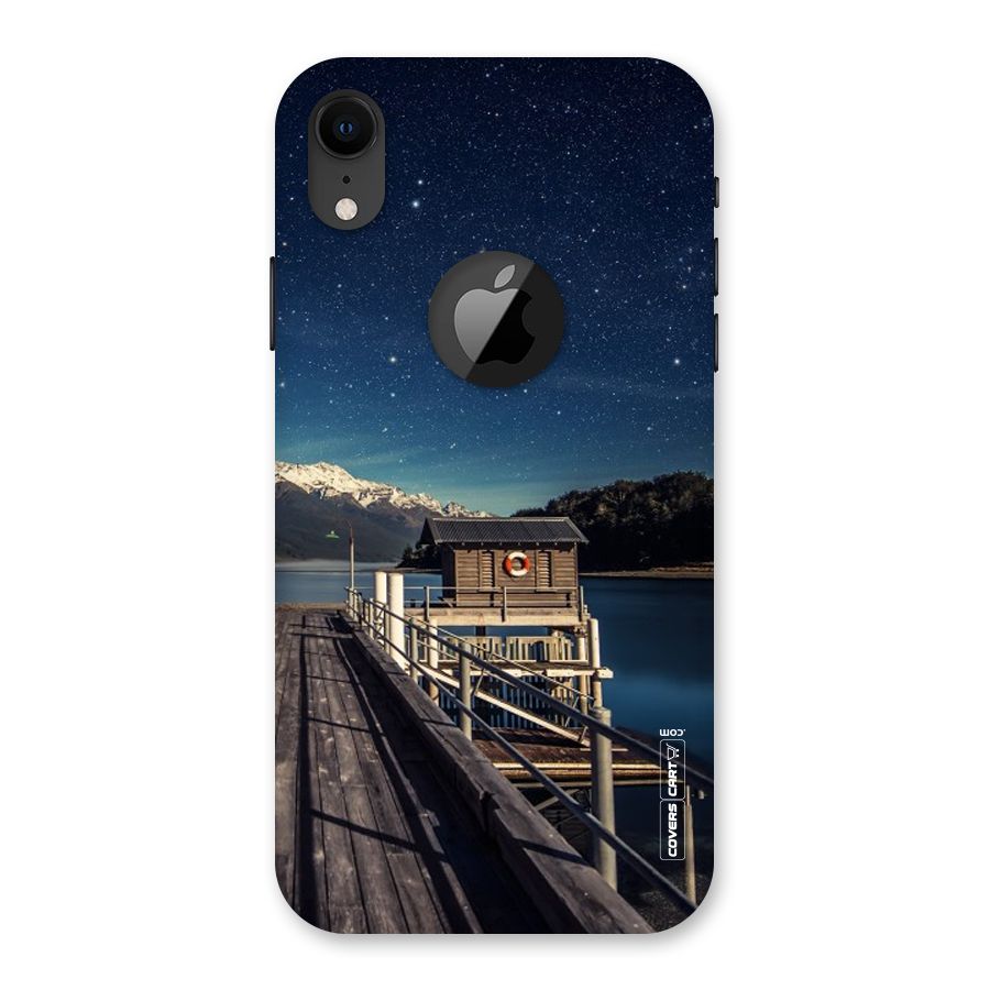 Beautiful Dock Hut Back Case for iPhone XR Logo Cut