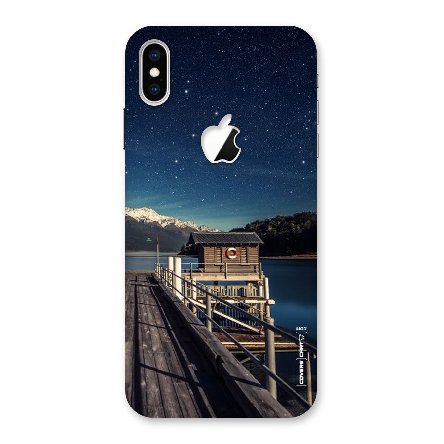 Beautiful Dock Hut Back Case for iPhone XS Max Apple Cut
