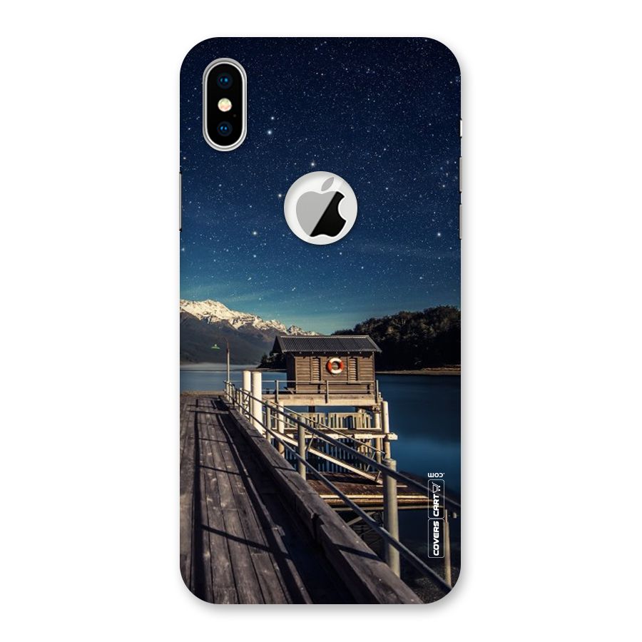 Beautiful Dock Hut Back Case for iPhone X Logo Cut