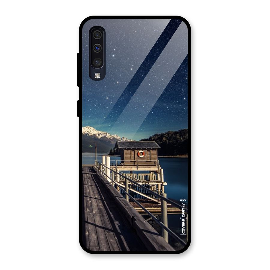 Beautiful Dock Hut Glass Back Case for Galaxy A50