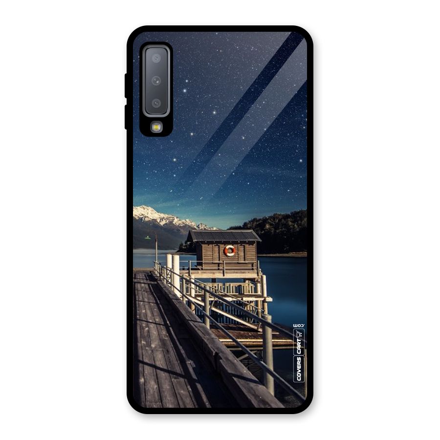 Beautiful Dock Hut Glass Back Case for Galaxy A7 (2018)