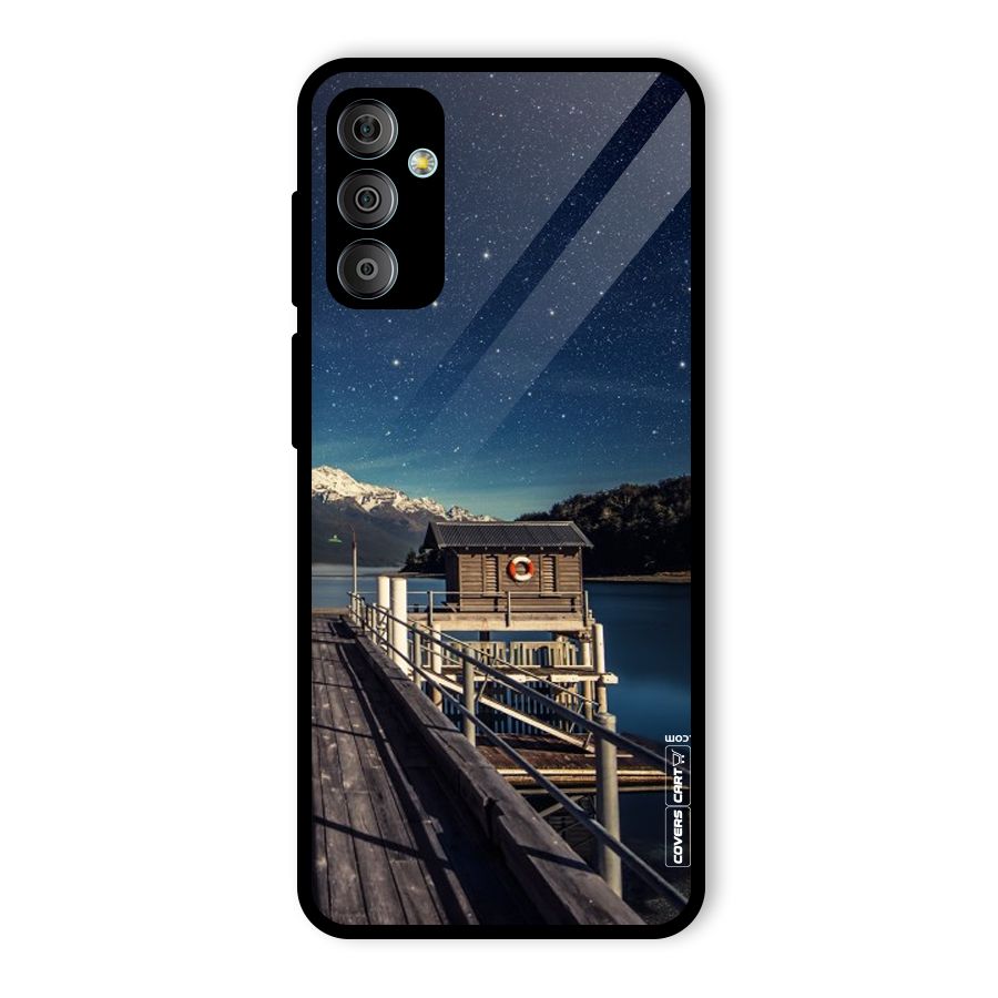 Beautiful Dock Hut Glass Back Case for Galaxy F23
