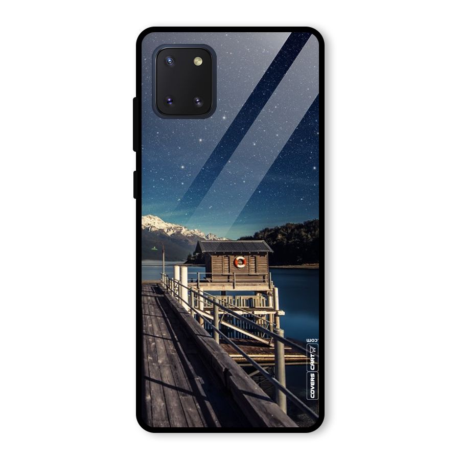 Beautiful Dock Hut Glass Back Case for Galaxy Note 10 Lite