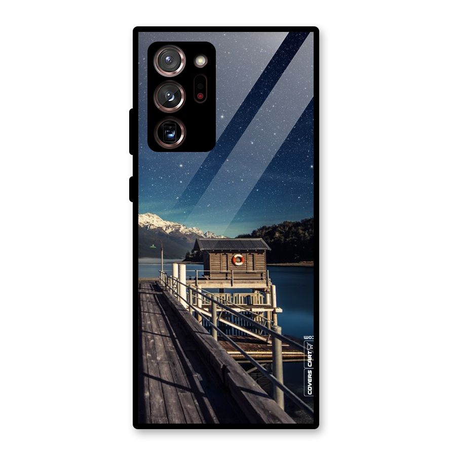 Beautiful Dock Hut Glass Back Case for Galaxy Note 20 Ultra