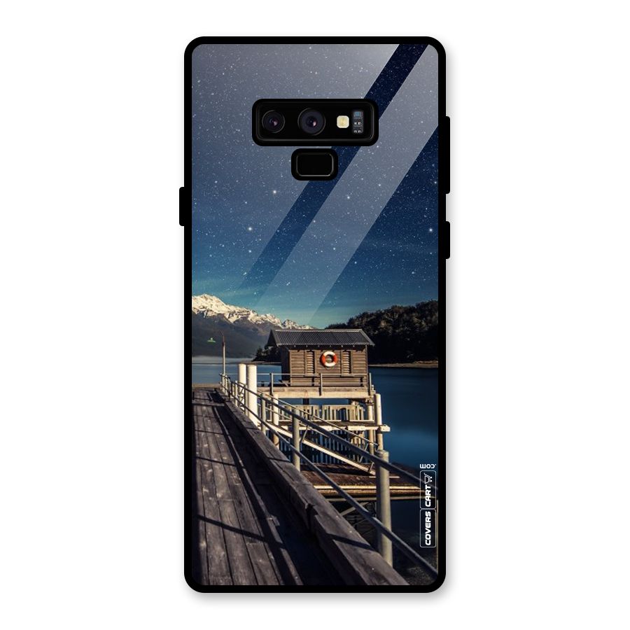 Beautiful Dock Hut Glass Back Case for Galaxy Note 9