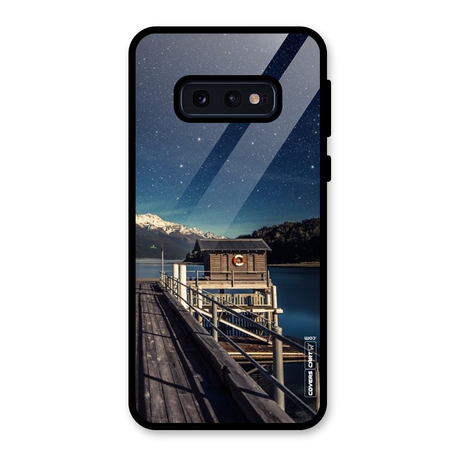 Beautiful Dock Hut Glass Back Case for Galaxy S10e
