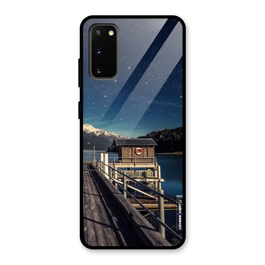 Beautiful Dock Hut Glass Back Case for Galaxy S20