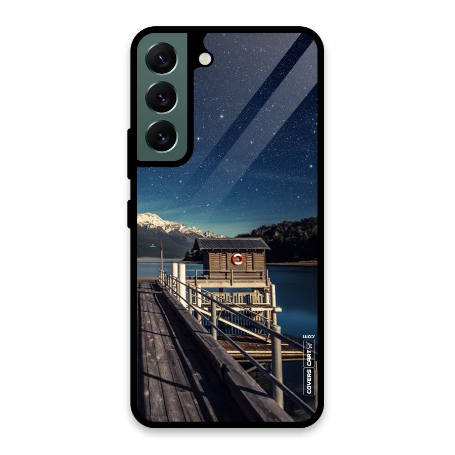 Beautiful Dock Hut Glass Back Case for Galaxy S22 5G