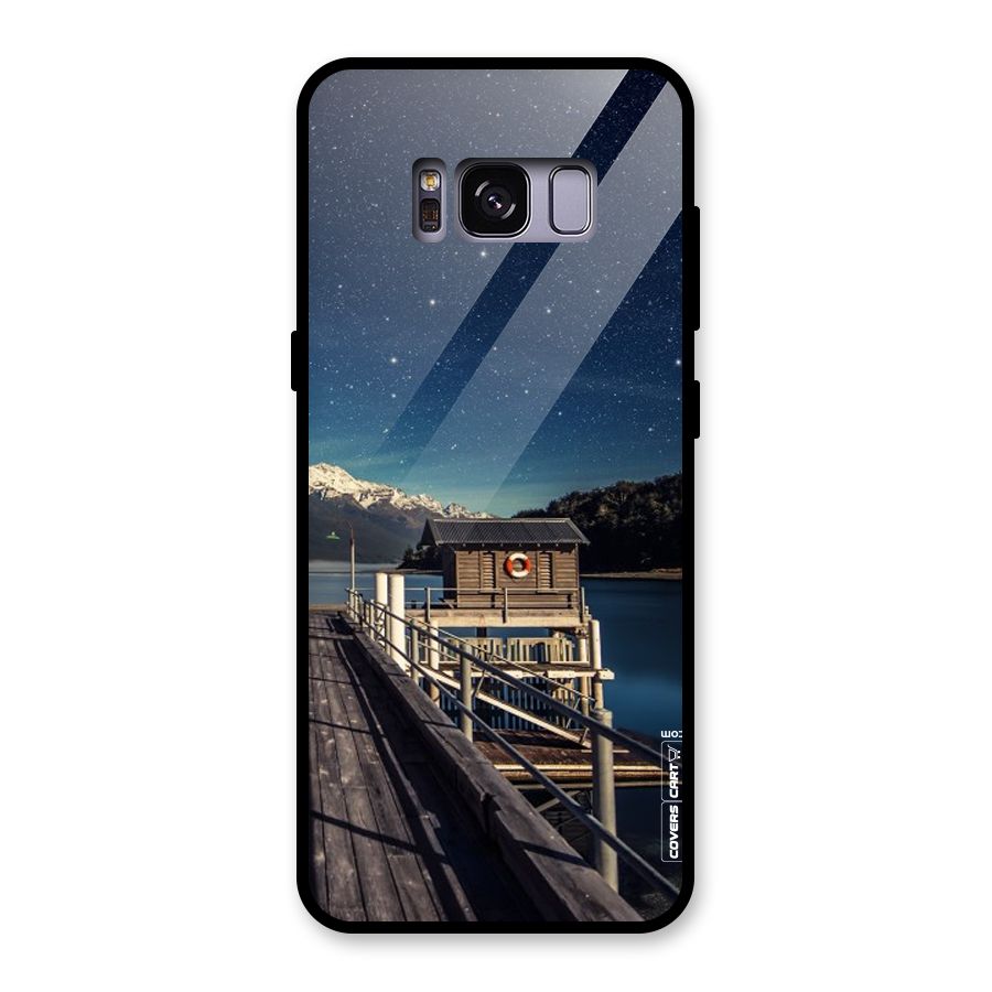 Beautiful Dock Hut Glass Back Case for Galaxy S8