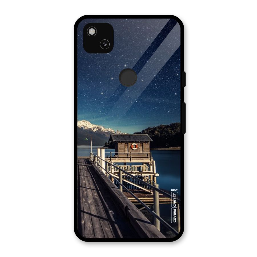 Beautiful Dock Hut Glass Back Case for Google Pixel 4a