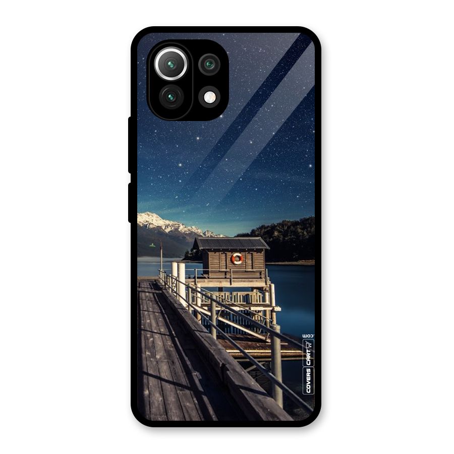 Beautiful Dock Hut Glass Back Case for Mi 11 Lite