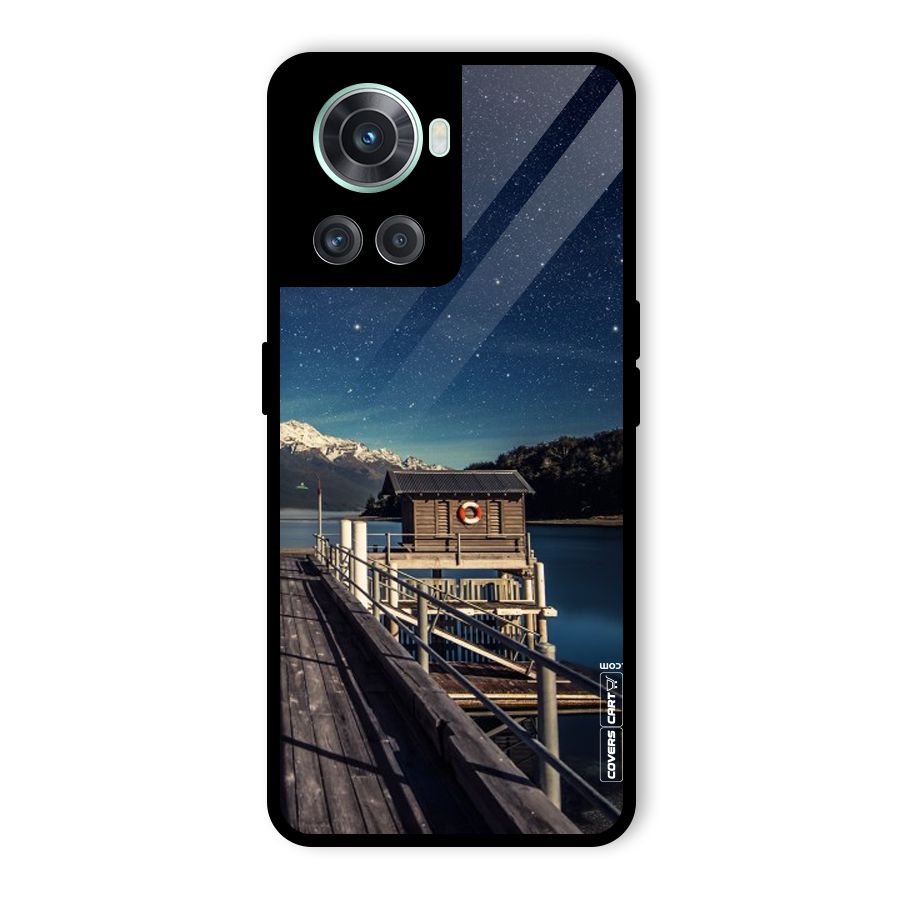 Beautiful Dock Hut Glass Back Case for OnePlus 10R