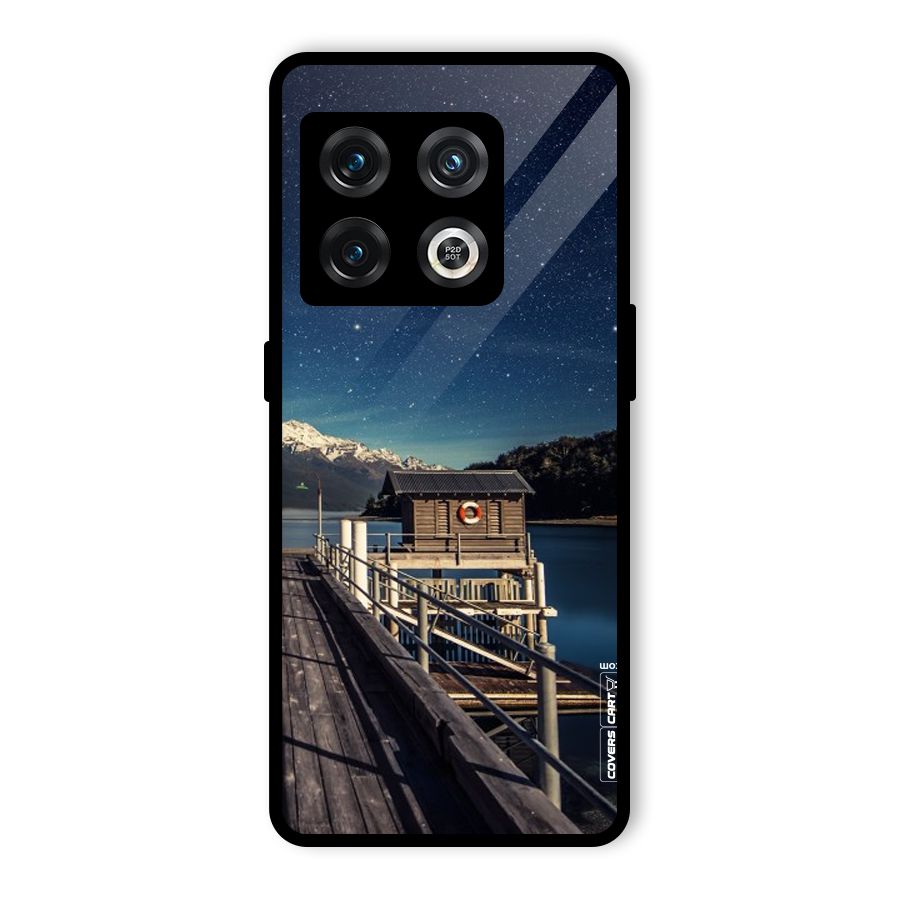 Beautiful Dock Hut Glass Back Case for OnePlus 10 Pro 5G