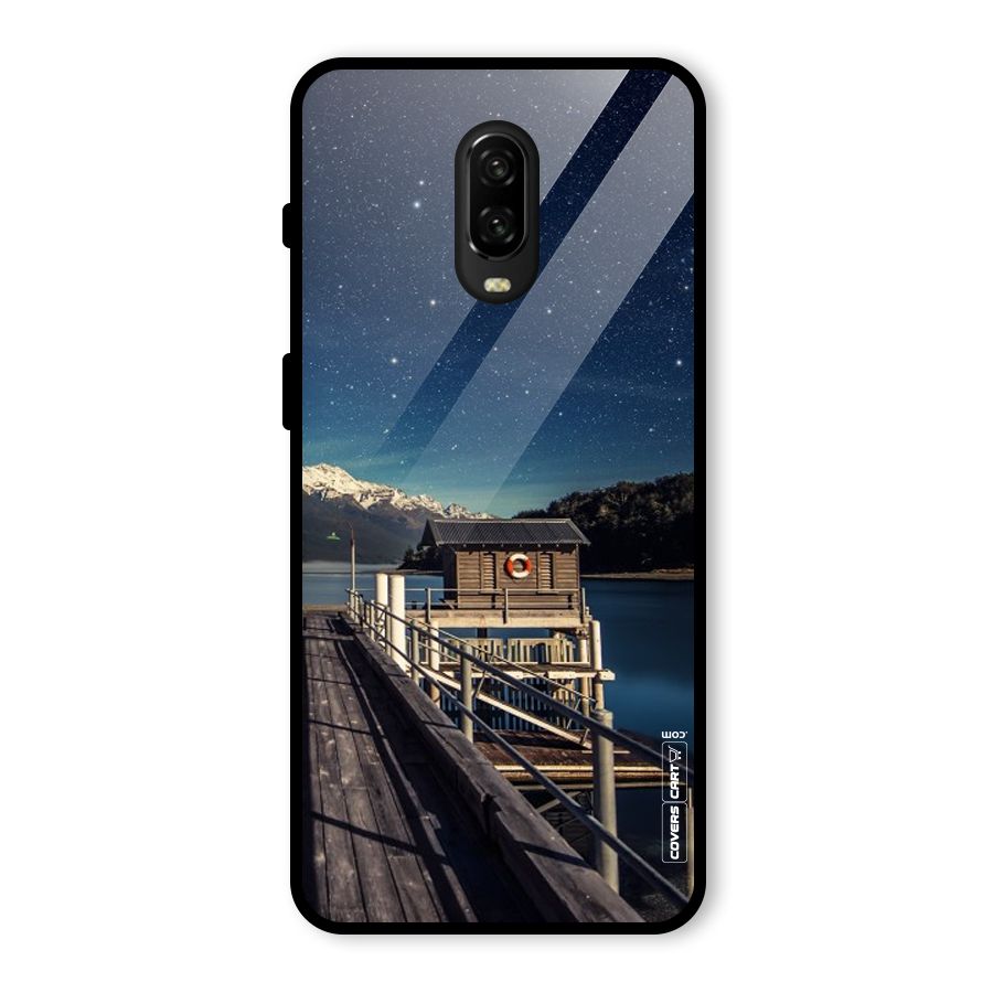 Beautiful Dock Hut Glass Back Case for OnePlus 6T