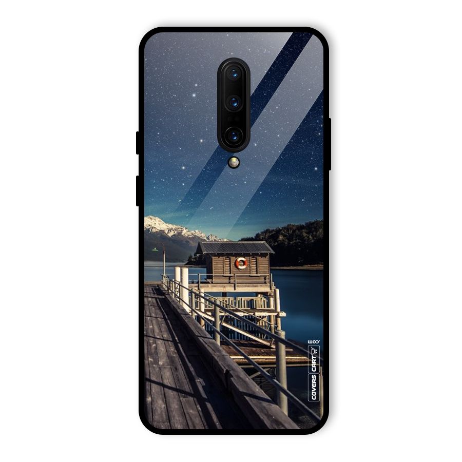 Beautiful Dock Hut Glass Back Case for OnePlus 7 Pro