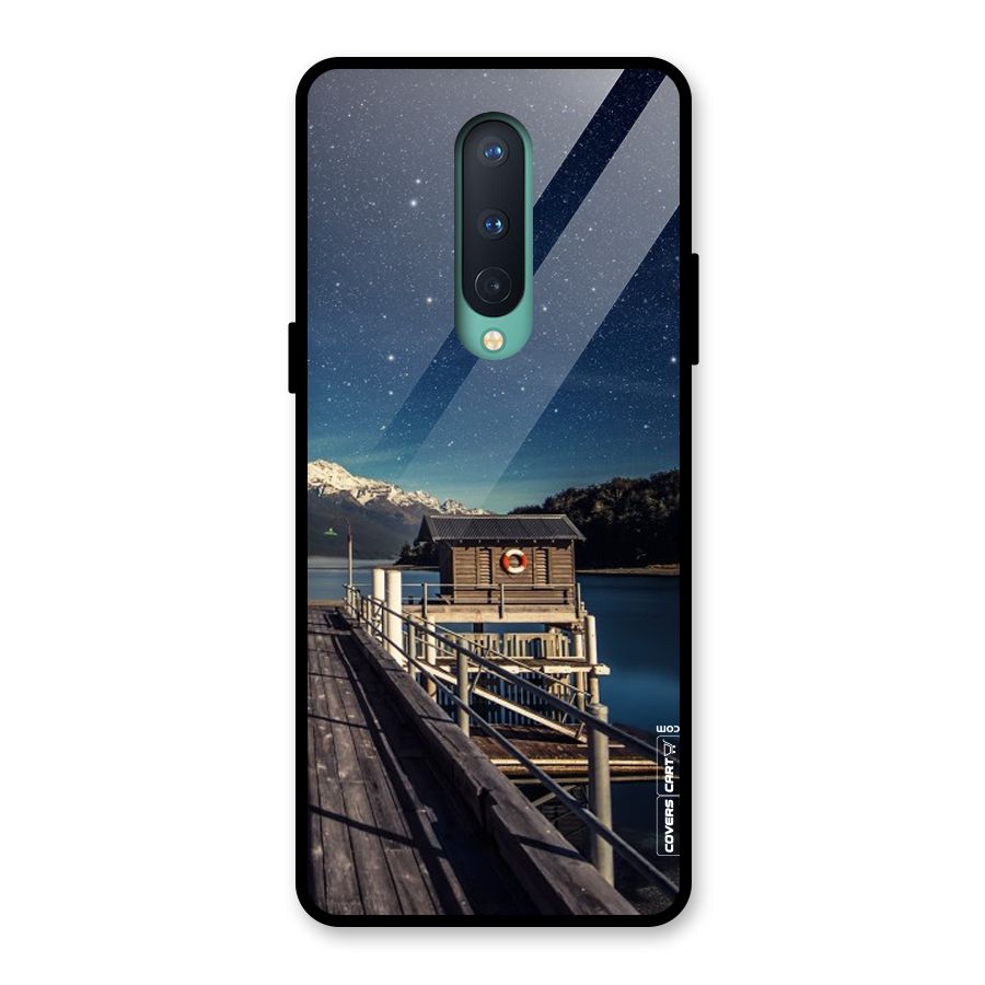 Beautiful Dock Hut Glass Back Case for OnePlus 8