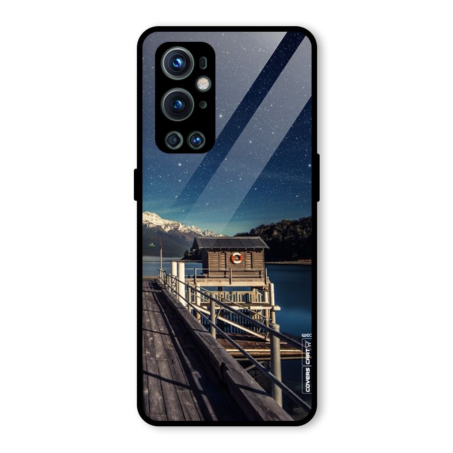 Beautiful Dock Hut Glass Back Case for OnePlus 9 Pro