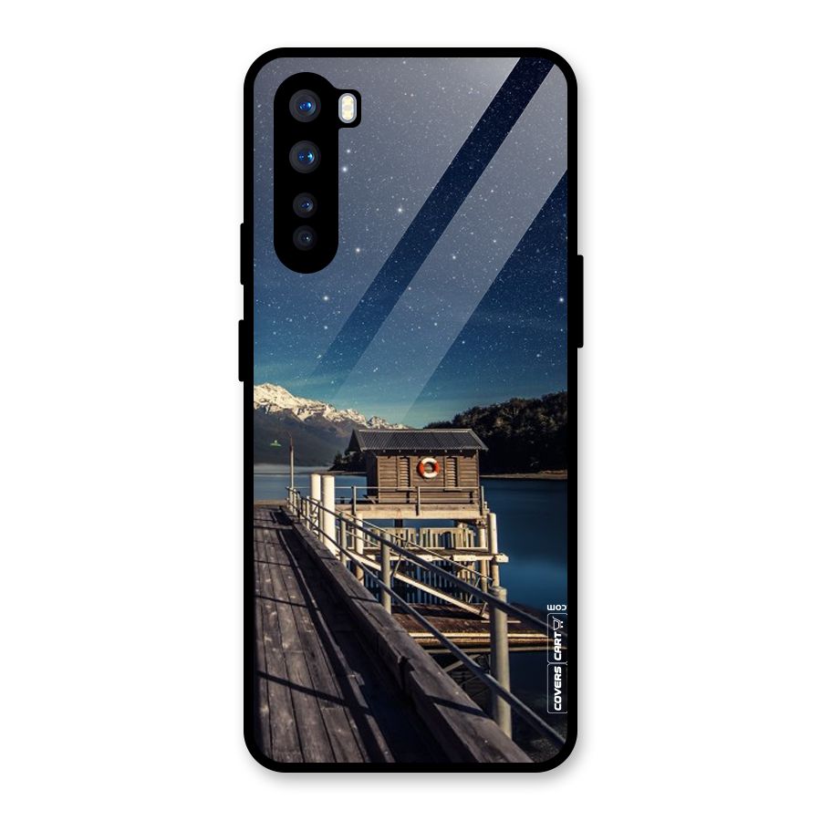 Beautiful Dock Hut Glass Back Case for OnePlus Nord
