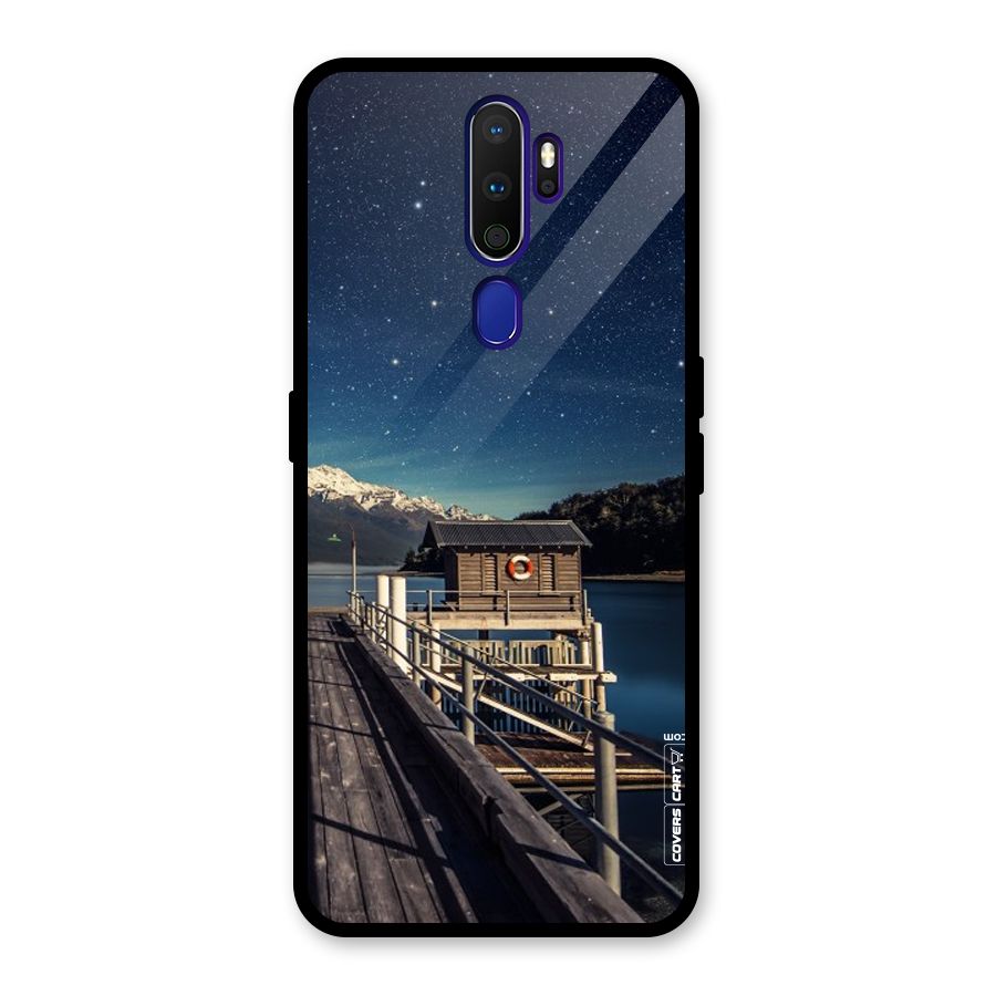 Beautiful Dock Hut Glass Back Case for Oppo A9 (2020)