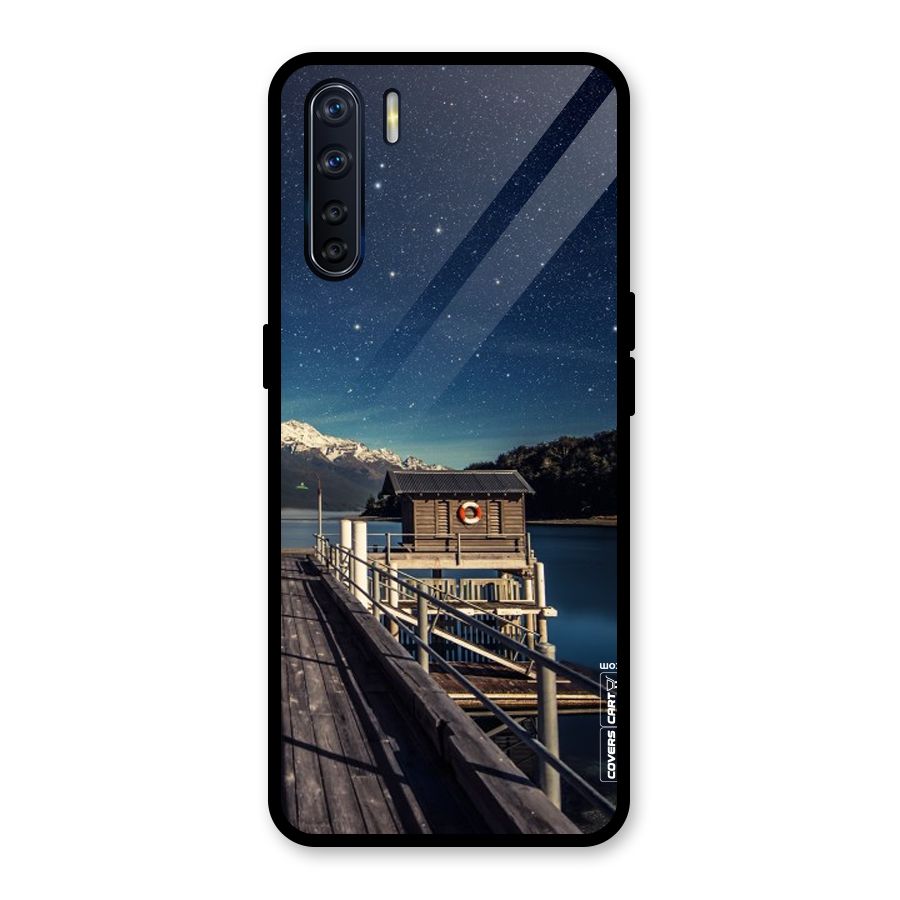 Beautiful Dock Hut Glass Back Case for Oppo F15