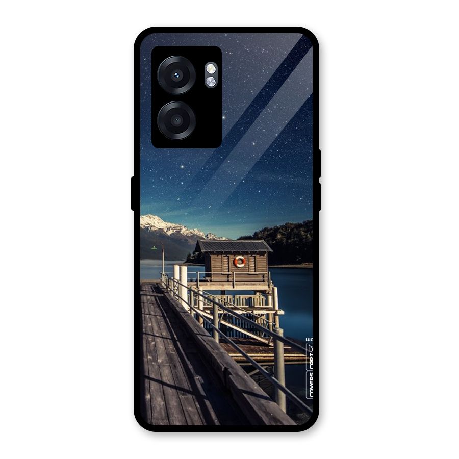 Beautiful Dock Hut Glass Back Case for Oppo K10 (5G)